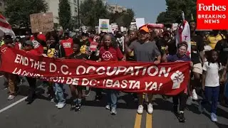 JUST IN: Protestors Demonstrate Against Trump's National Guard Deployments In Washington DC