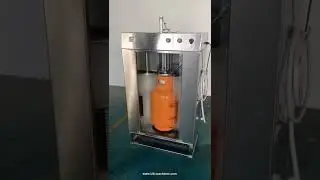 Gas tank pail brushing washing machine cleaning machine video