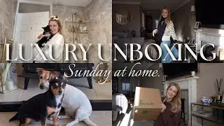 LUXURY UNBOXING - a cosy Sunday vlog at home 🧸🧦☕️