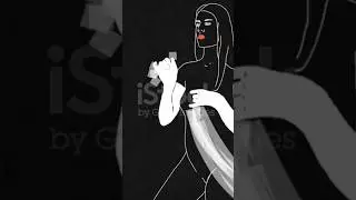 Animation of dancing girl (looping) HD stock video #shortvideo #shorts