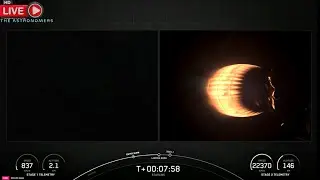 SPACEX Lands STARLINK 8-19 Booster B1076 on JRTI Droneship