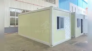 Beige Color Flat Pack Container House Display