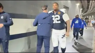 Super Cool moment!! Cowboys HC Brian Schottenheimer hugs his players after 3rd straight win