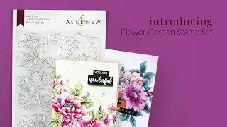 Easy DIY Flower Garden - Gorgeous Floral Outline Stamp Set for Card Making, Scrapbooking