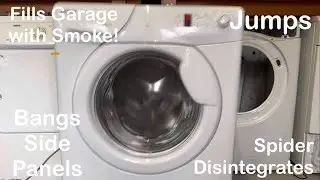 Experiment | Hoover Optima OPHS 712 DF Washing Machine vs 1 & 2 Litre Water Bottles | Without Shocks