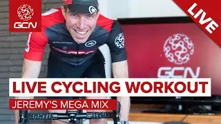 LIVE Cycling Workout Class | HIIT Training Session With Jeremy Powers' Mega Mix - StayHome and Cycle