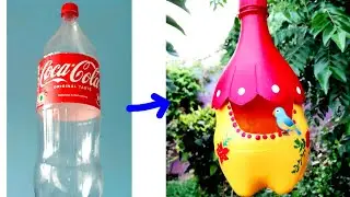 DIY Waste Coke bottle recycling into beautiful Bird house 🐦🐦🏡 /Best out of waste
