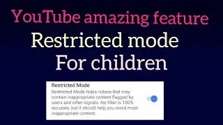 Youtube feature [restricted mode] || Ravi tech views