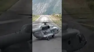 Indian Air Force Mi-17 Takes off from Lukla Airport, Nepal #mi17 #indianairforce