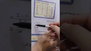 رياضيات الرابع الادبي /الفصل الخامس /الوسط الحسابي للتوزيع التكراري ذي الفئات