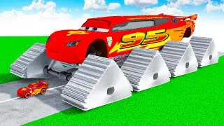 McQueen Giant Transforming to GIANT Triangle SAW BIGFOOT McQueen in Teardown!
