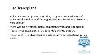 Pulmonary Complications of Liver Disease