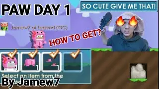 Paw Day 1! Axolotl Full Set [ HOW TO GET? ] OMG! | Growtopia | Jamew7