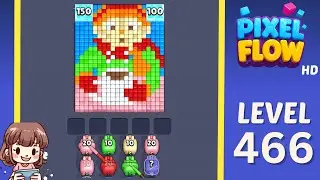 Pixel Flow Level 466 Solution Walkthrough