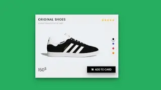 Amazing Product Card Using HTML CSS & JQuery | JQuery  Tutorial | How to Make  Shoes Product Card