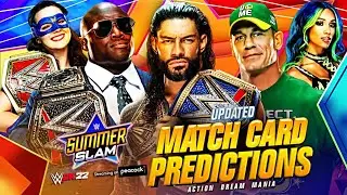WWE SUMMERSLAM 2021 MATCH CARD | UPDATED MATCH CARD PREDICTIONS | ACTION DREAM MANIA
