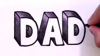 How to Draw DAD in 3D