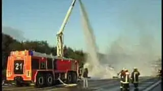 brennender Tanklastzug auf BAB bei FFM