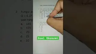 SOAL EKONOMI SMA TENTANG PENAWARAN DAN PERMINTAAN