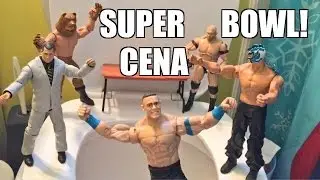 GTS WRESTLING: Super Cena Bowl 2016! WWE Mattel Figure Matches Animation PPV Event!