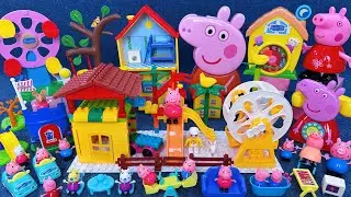 13 Minutes Satisfying with Unboxing Peppa Pig House and Slide Playground Toy Set ASMR | Review Toys
