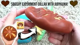 I CAN'T WITH THIS CHOCOLATE BUN!!! Collab with JudyKuma! Squishy Experiment #10