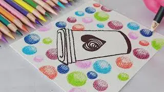 How to draw a simple drawing with colored pencils