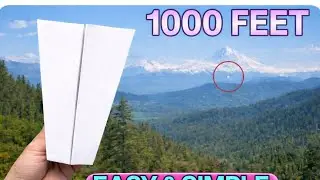 1000FEET udne wala Paper Plane kaise banayein? 📄 How to make paper flying halicopter 