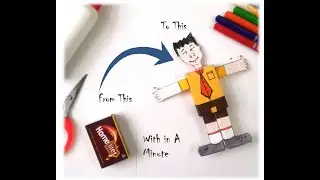 #shorts DIY with Match Box/ Making A School Boy Out of an Empty Match Box