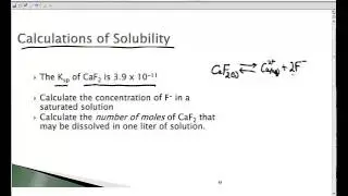 Solubility of Sparingly Soluble Salts Introduction