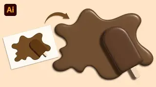 Adobe Illustrator CC Tutorial - How to Create 3D Chocolate Ice Cream Vector in Adobe Illustrator