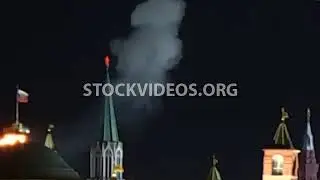 close-up of drone attack on Kremlin - false flag operation by Putin