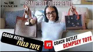 COACH RETAIL FIELD TOTE VS. COACH OUTLET DEMPSEY TOTE | AISA FROM ASIA | #coach #coachbags