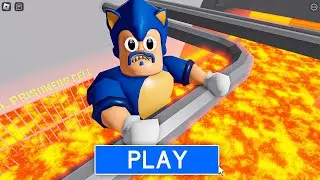 LAVA MODE! SONIC BARRY NEEDS HELP in BARRY'S PRISON RUN! #roblox #obby