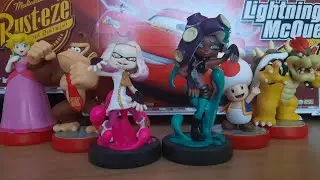 Amiibo Peach, Toad, D.K, Bowser & Off the Hook Unboxing