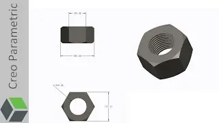 3D Design | Creating Nut in Creo | 3D Modelling