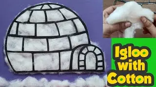 Igloo house making school project / How to make Igloo / Igloo Drawing