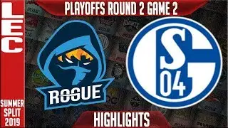 RGE vs S04 Highlights Game 2 | LEC Summeer 2019 Playoffs Quarterfinals | Rogue vs Schalke 04
