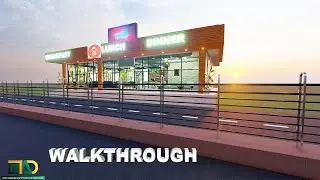 COMMERCIAL INTERIOR AND EXTERIOR DESIGN OF RESTAURANT CAFE WALKTHROUGH #walkthroughvideo
