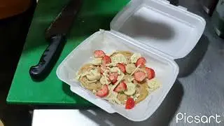 fresh cookie with fresh fruit 😋