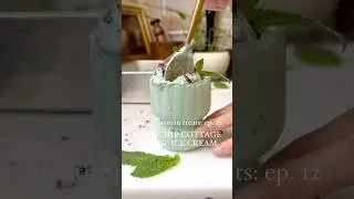 Mint Chip Cottage Cheese Ice Cream #mint #healthyicecream #cottagecheese