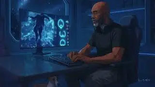 Lofi Dad Vibing Out in Orbit 🌌 | Chill Lofi Beats to Study, Work, and Relax
