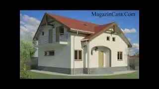 Casa Parter si Mansarda  Bucuresti Proiect Casa B52 Suprafata Construita 85 mp