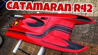 Cano M&ocirc; H&igrave;nh Catamaran R42 Engine Zenoah Fullmost Setup MTC RC Boat VN | Phan &Uacute;t MTC