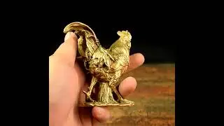 Solid Copper Zodiac Rooster Desktop Ornament #tea #jewelry #the #diy #home #ring #jade #handmade