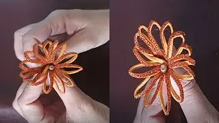 How to make flower with glitter foam sheet | Handmade home Decrocation showpice,