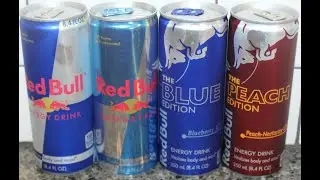 Red Bull Energy Drink: Original, Sugar Free, Blueberry & Peach-Nectarine Review