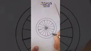 How to draw a Motorcycle Wheel #shorts