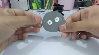 How to Make a Moving Paper Cat  Easy DIY Spring Toy for Kids 🐈&zwj;⬛