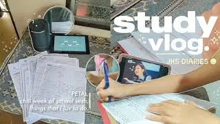 study vlog 💫: a chill week of school sesh, night owl, jhs diaries.